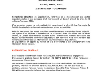 Travaux - Commune de Champniers - RD 910