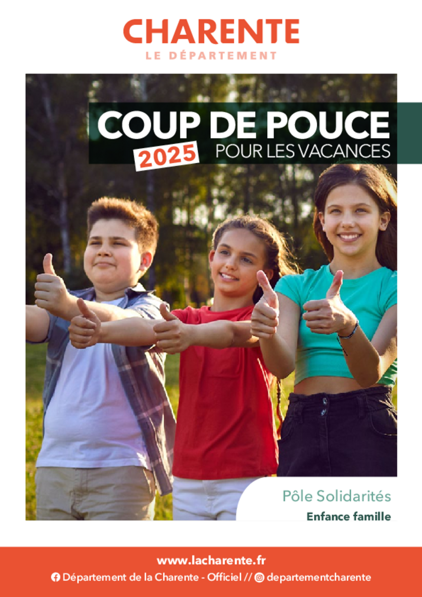 Plaquette d'information : Coup de pouce pour les vacances